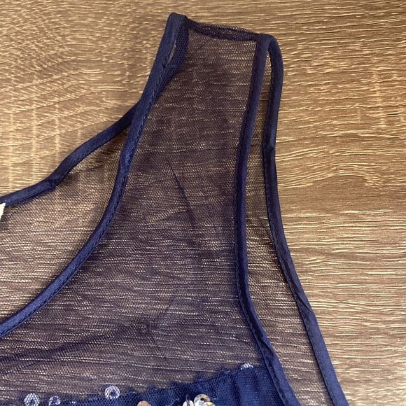 Renzo + Kai sequin mesh illusion tank size XS small - Picture 5 of 10